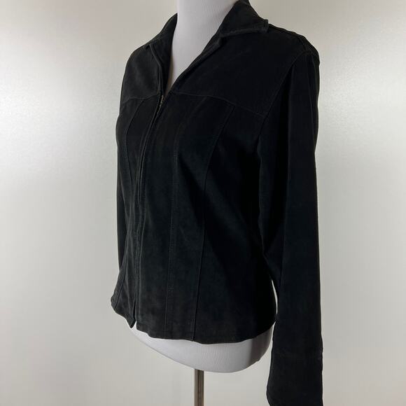 Pendleton All Leather Suede Zip Up Jacket, Black, Medium - Picture 4 of 8